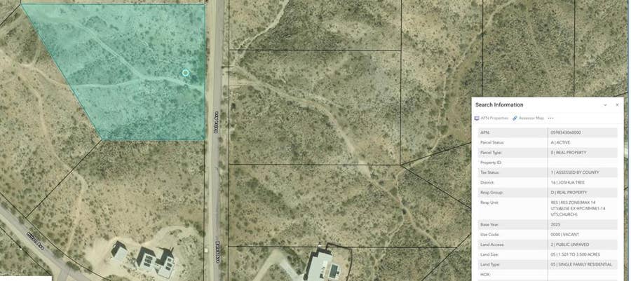 Property photo for 0 Avenue, Yucca Valley, CA