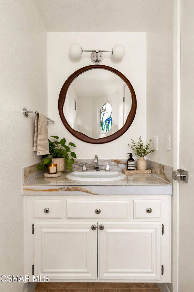 Virtually Staged Downstairs Powder Room