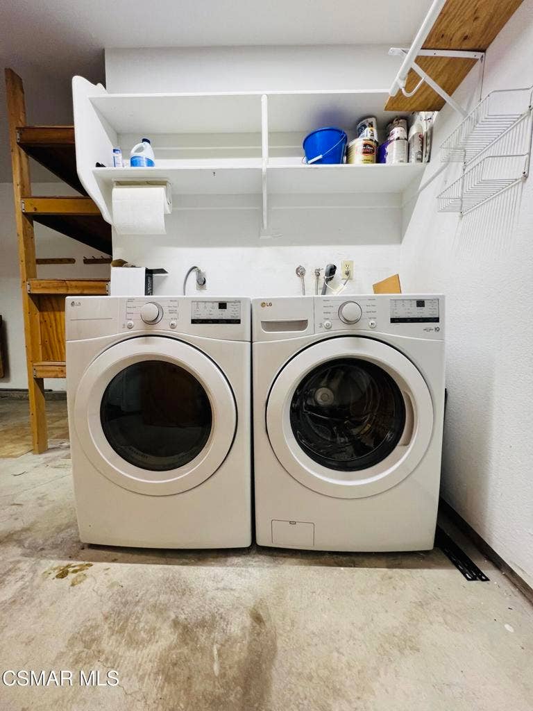 Laundry Area in Garage