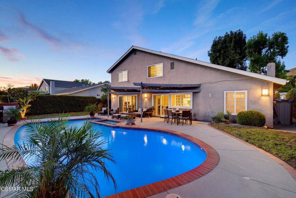 6512 Pinion Street, Oak Park, CA 91377 Back of the House - Twilight