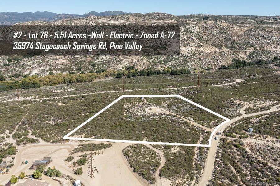 Property photo for 35956 Stagecoach Springs Rd, Pine Valley, CA