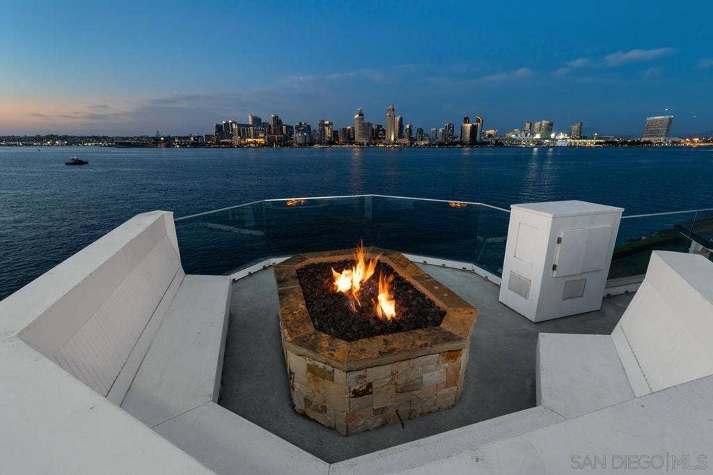 501 1st St, Coronado, CA 92118 rooftop deck with firepit