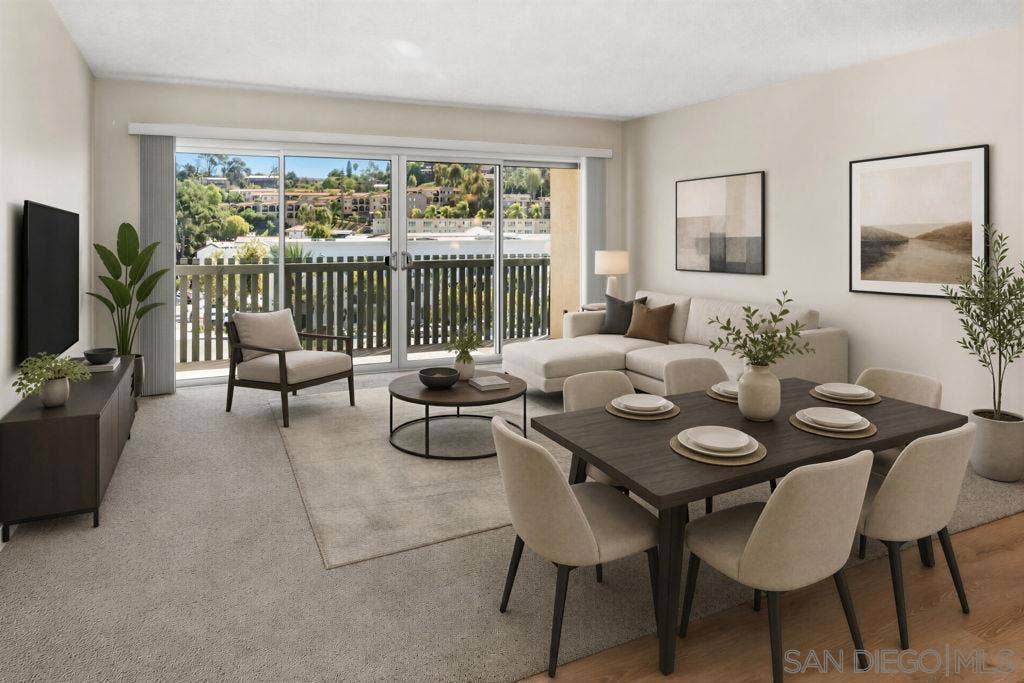 Virtually staged Dining Area