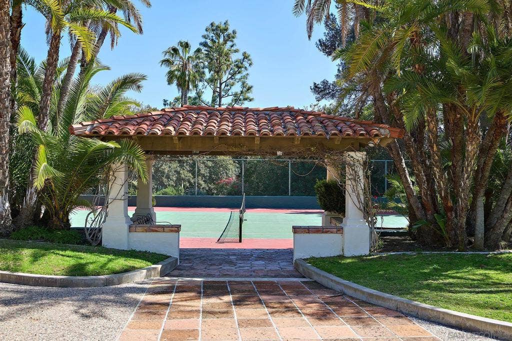 Tennis Court and retreat area for parties and gatherings.
