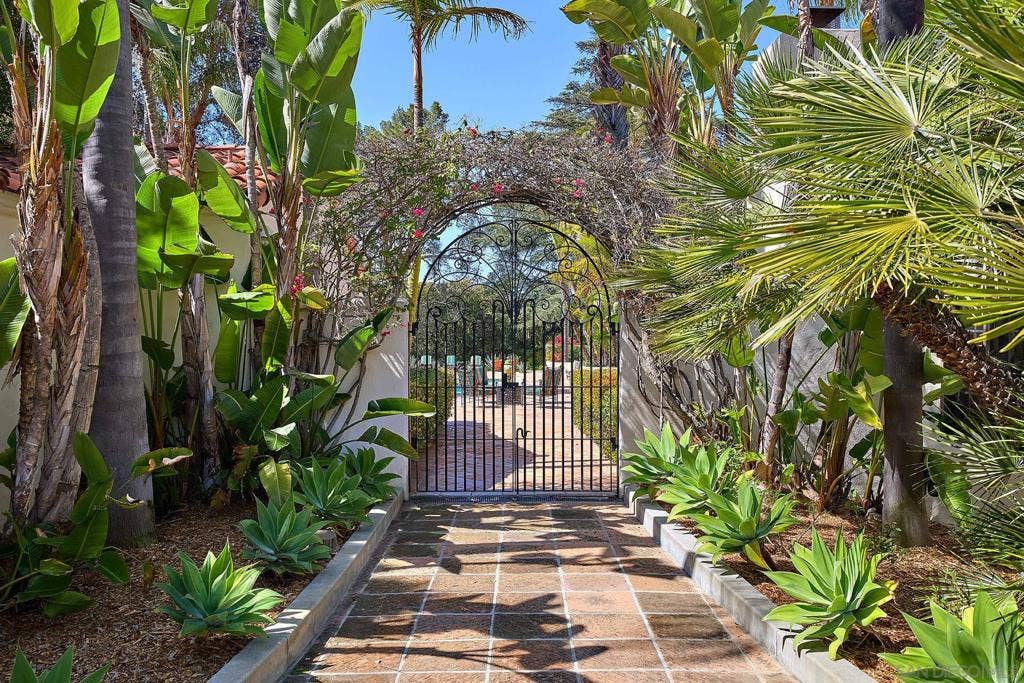 Entry to the pool and patio retreat.