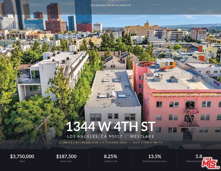 Property photo for 1344 W 4th Street, Los Angeles, CA
