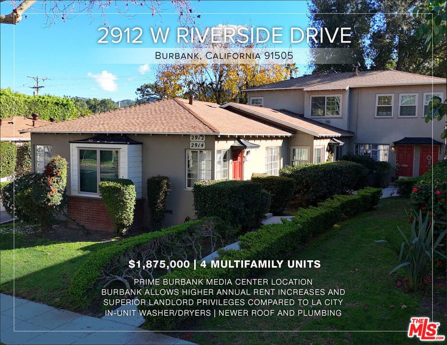 Property photo for 2912 W Riverside Drive, Burbank, CA