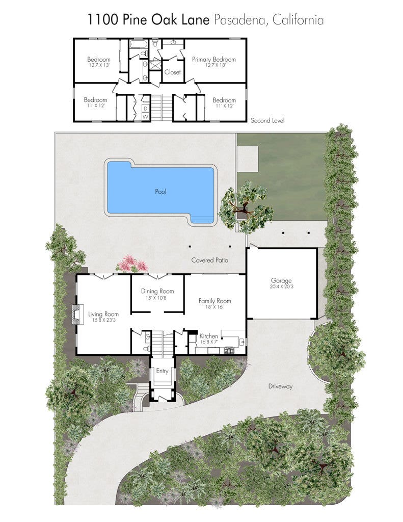 Property photo for 1100 Pine Oak Lane, Pasadena, CA