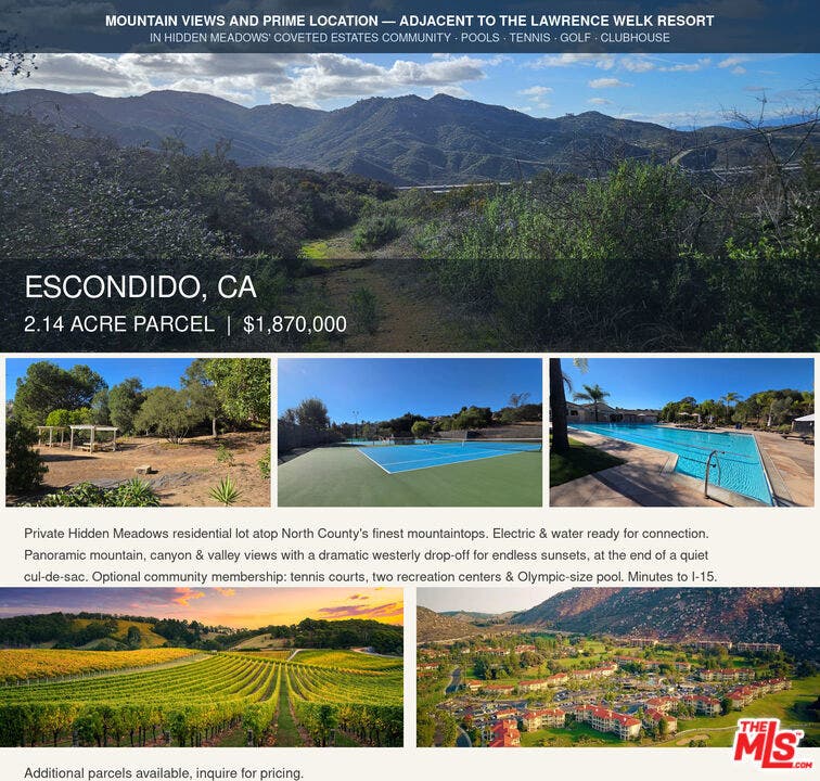 Property photo for 0 Sandhurst Highway, Escondido, CA