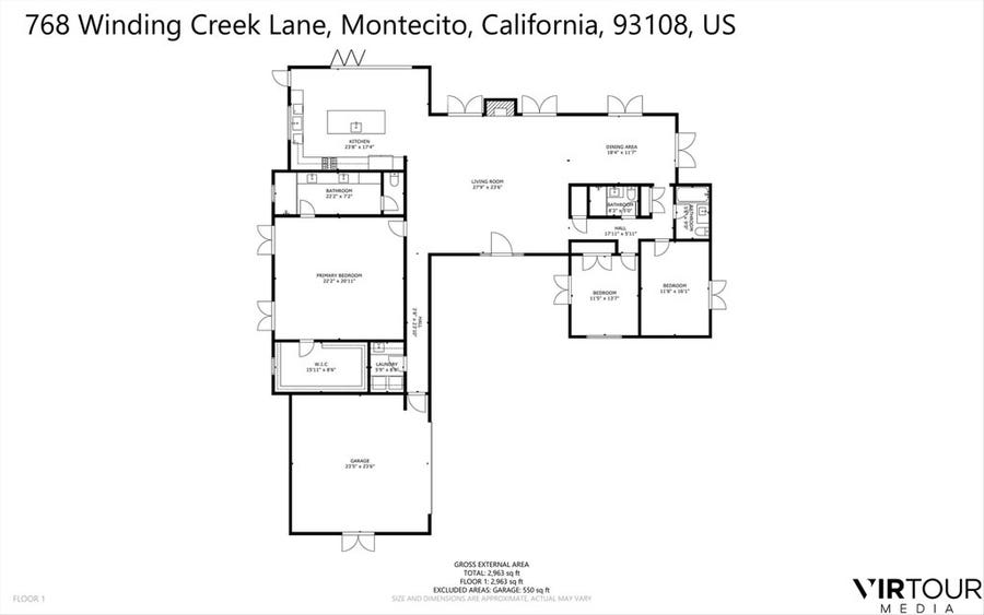 Property photo for 768 Winding Creek Lane, Montecito, CA