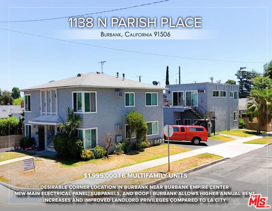 Property photo for 1138 N Parish Place, Burbank, CA
