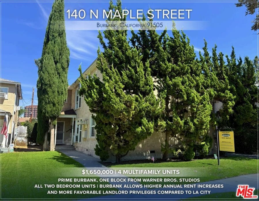 Property photo for 140 N Maple Street, Burbank, CA