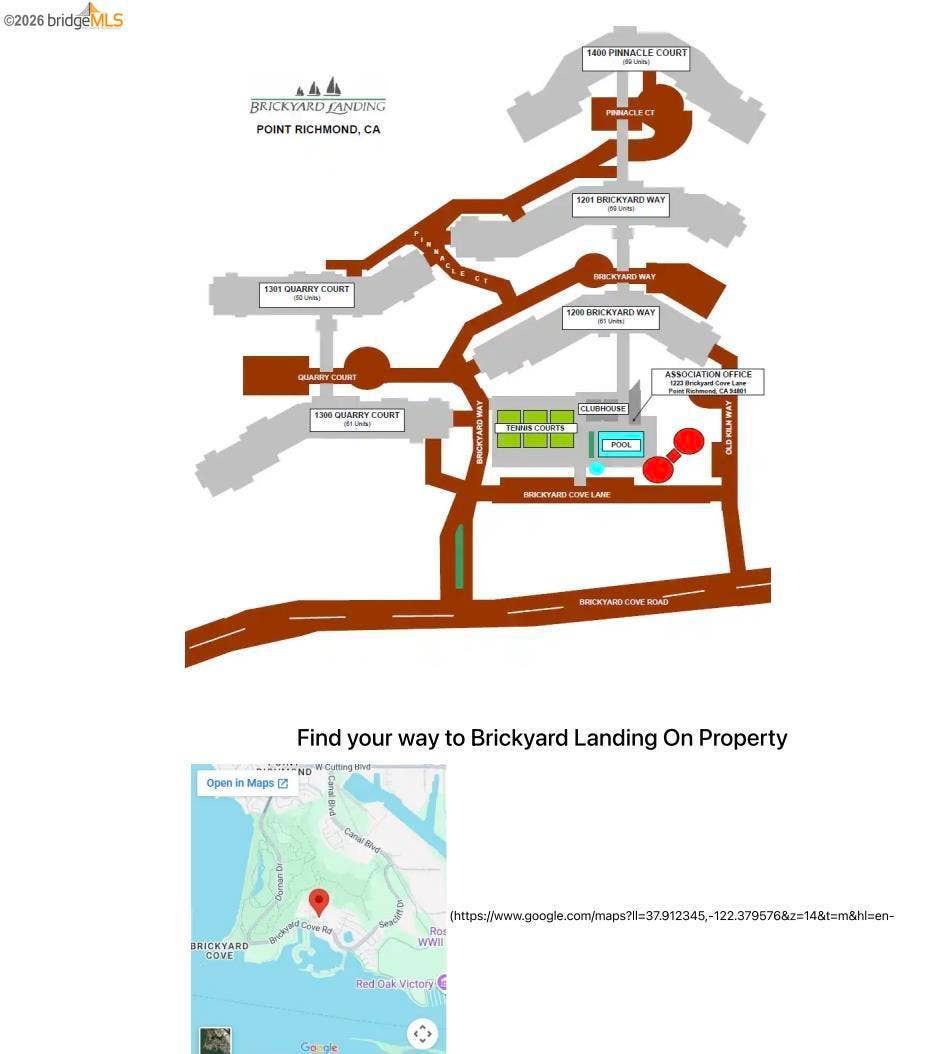 1200 Brickyard Way, #101, Richmond, CA 94801 Map of the complex