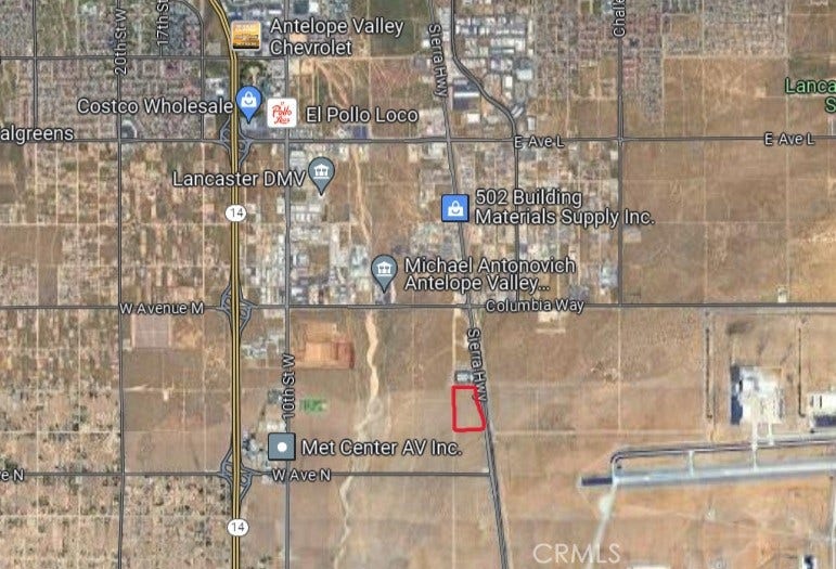 Property photo for 0 Sierra Highway, Palmdale, CA