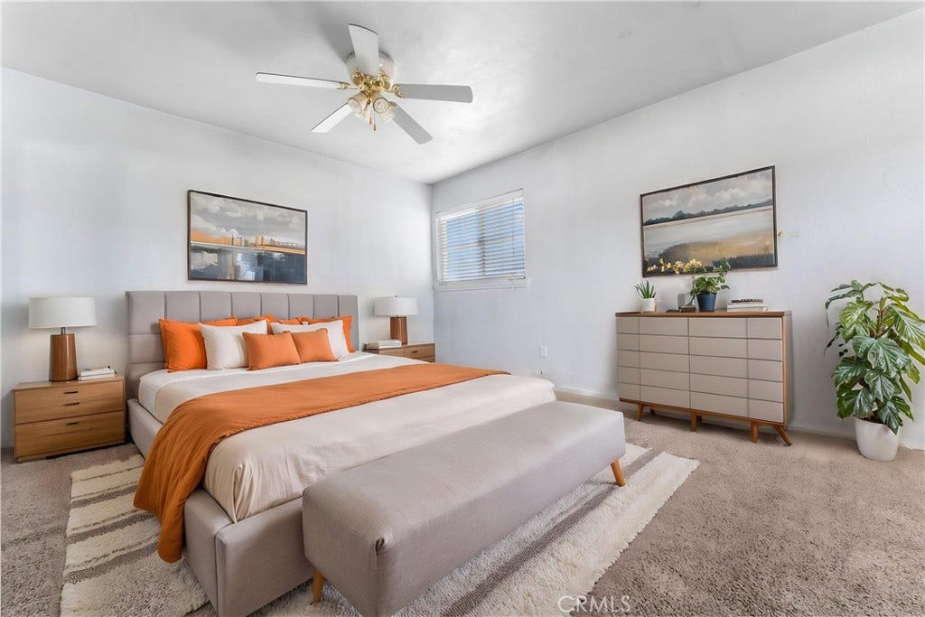 1232 E Elizabeth, Barstow, CA 92311 Unit D-Master Bedroom Virtual Staging
