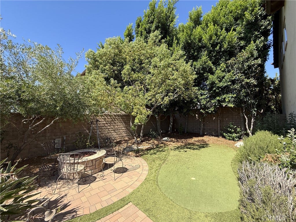 2700 E Coalinga Drive, Brea, CA 92821 Backyard putting green and seating area