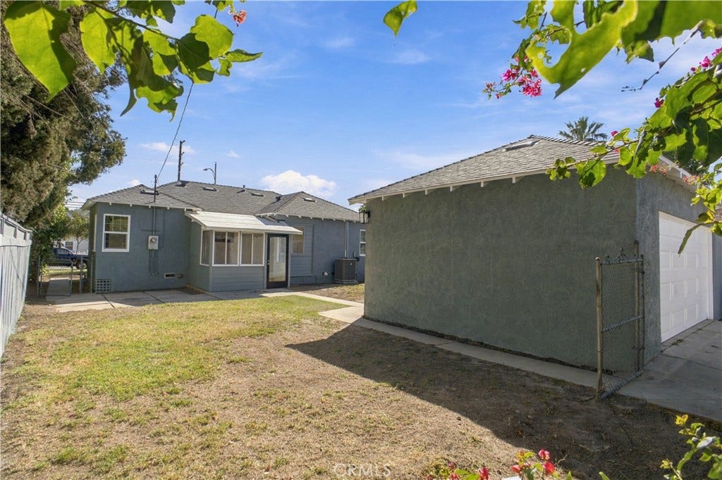 2211 W Verdugo, Burbank, CA 91506 Backyard with Patio and Double Detached Garage