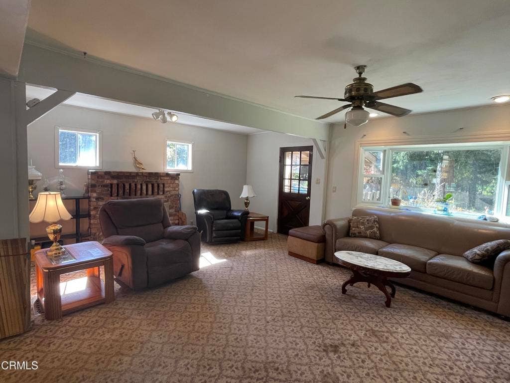 18801 Lahmon Lane, Fort Bragg, CA 95437 Living room S.E. walls