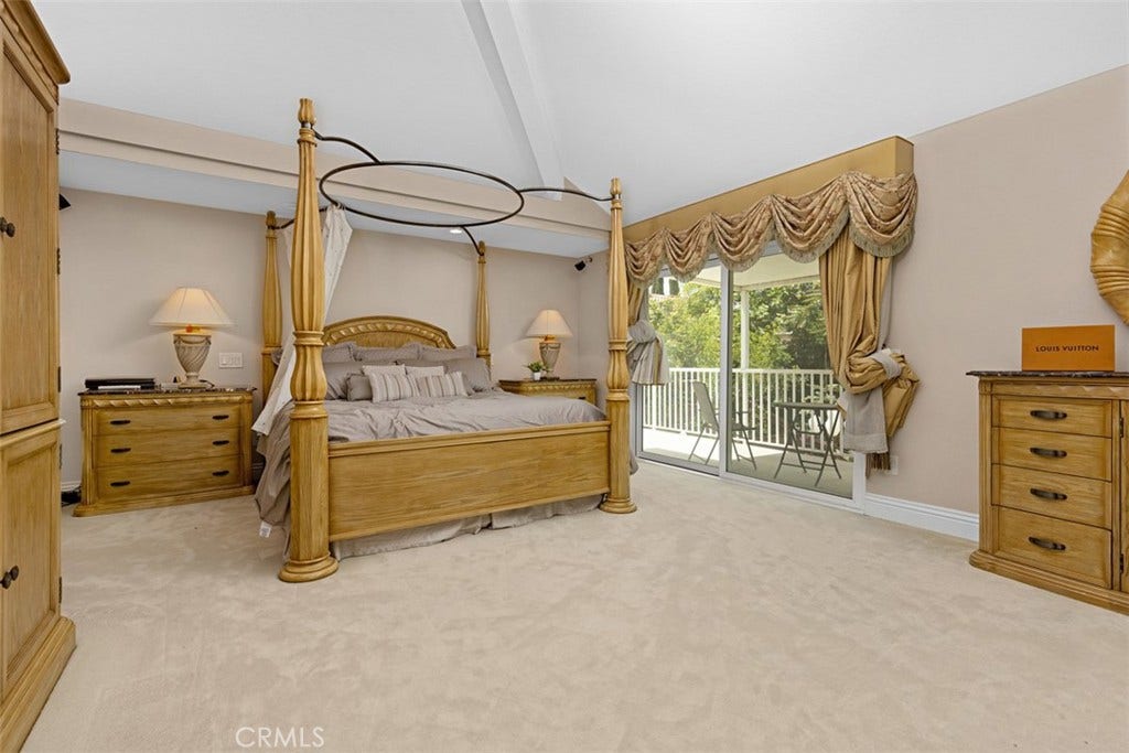 21848 Arbor Court, Walnut, CA 91789 Primary bedroom with access to the wrap-around balcony.