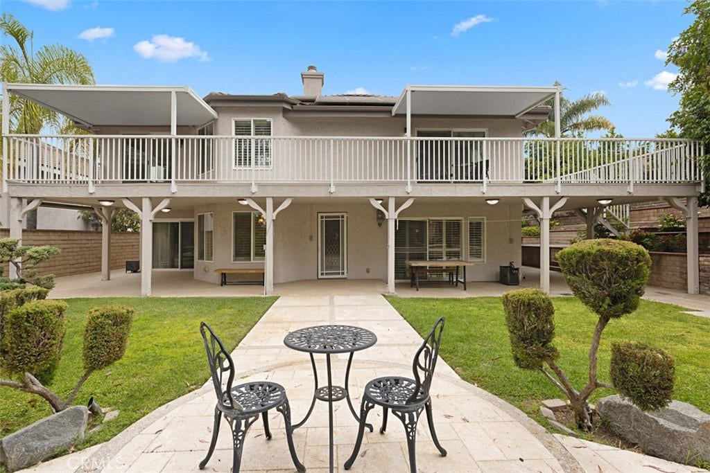 21848 Arbor Court, Walnut, CA 91789 Backyard with huge wraparound balcony