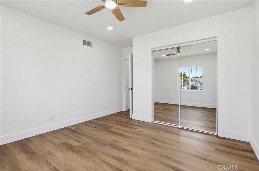 1532 E Old Badillo, Covina, CA 91724 Bedroom 2 with full length mirror closet
