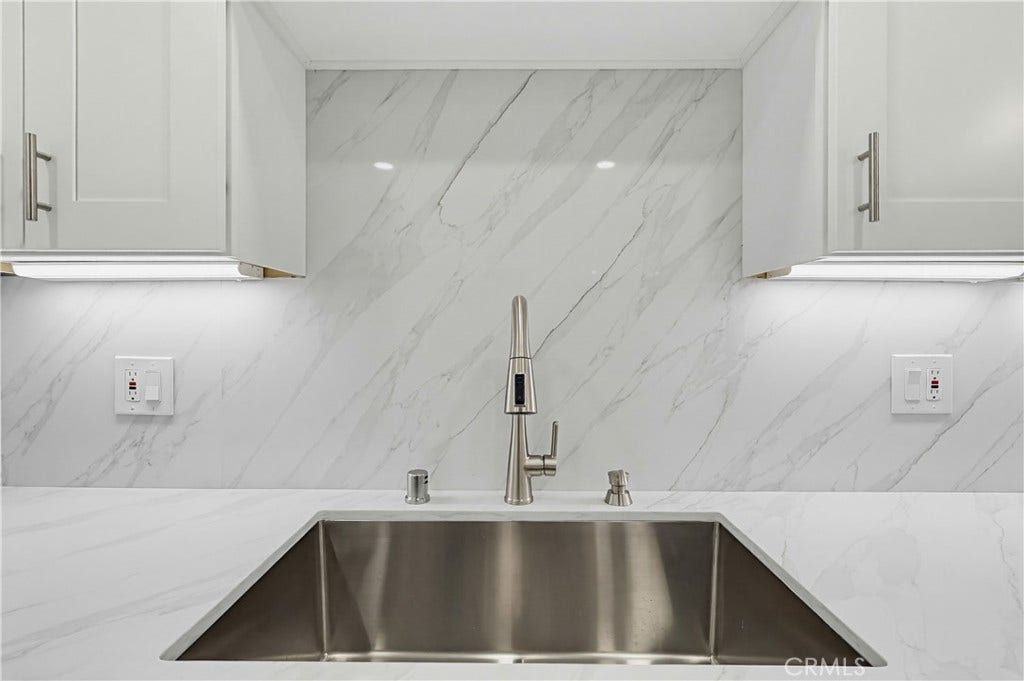 1532 E Old Badillo, Covina, CA 91724 Large SS single bay sink with full backsplash