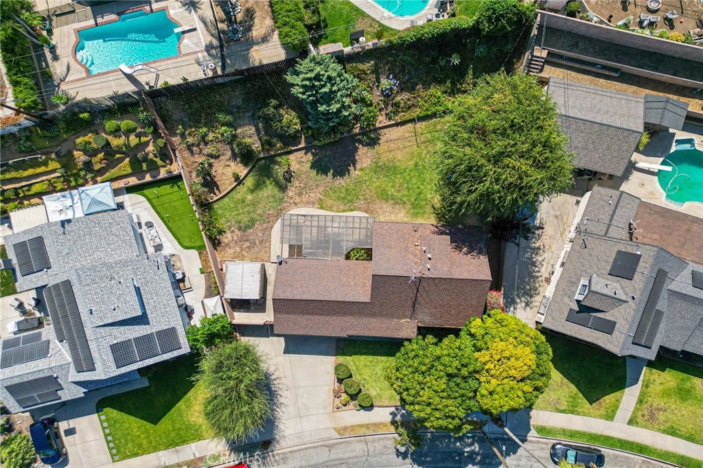 604 N Charter, Covina, CA 91724 Aerial view of the property in the middle.