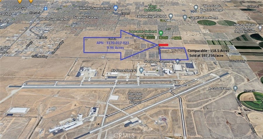 Property photo for 0 30th St East, Palmdale, CA
