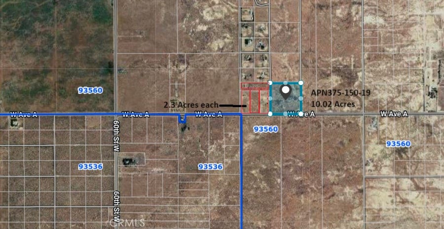 Property photo for 0 W W Avenue A, Rosamond, CA
