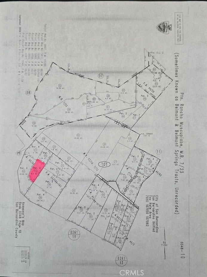 0 Meyers Devore CA, San Bernardino, CA 92407 Lot Parcel Map