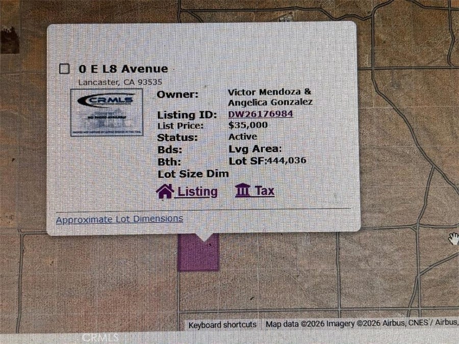 Property photo for 0 E L8 Avenue, Lancaster, CA