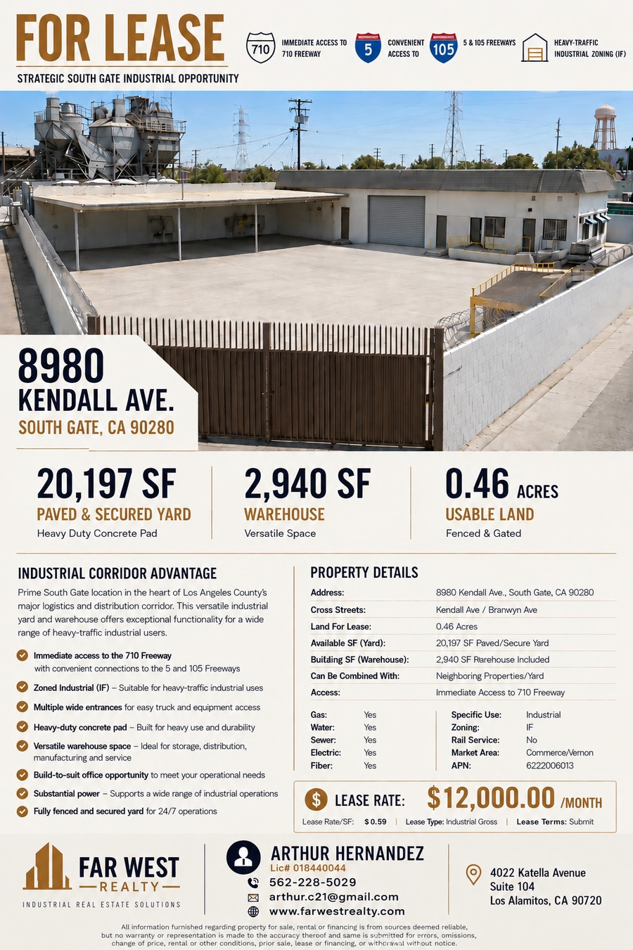 Property photo for 8980 Kendall, South Gate, CA