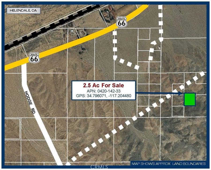Property photo for 0 2.5 Ac Near Hodge Rd, Barstow, CA