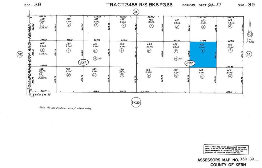 Property photo for 0 Rosewood Blvd #2, California City, CA