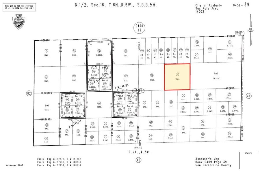 Property photo for 0 Coronado Avenue, Adelanto, CA