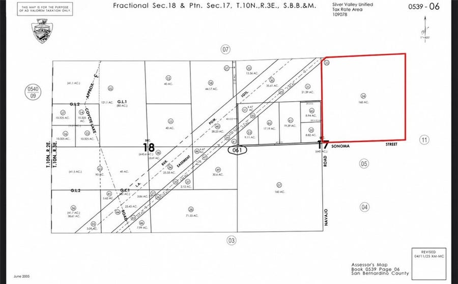 Property photo for 0 Mt View, Newberry Springs, CA