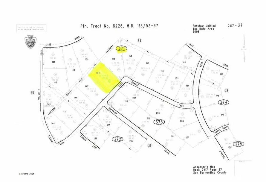 Property photo for 0 Unknown St. 041737108, Barstow, CA