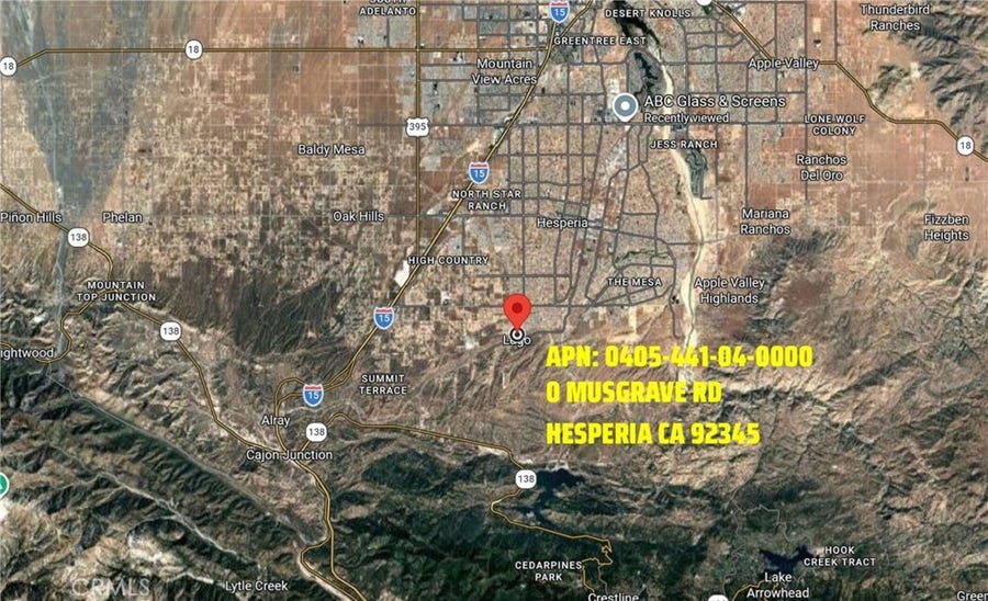 Property photo for 0 Musgrave Road, Hesperia, CA