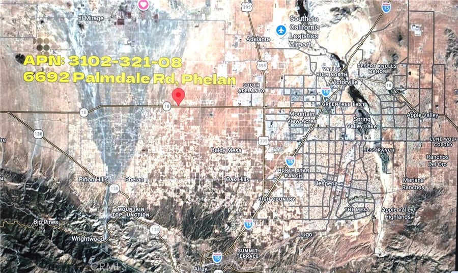 Property photo for 6692 Palmdale Road, Phelan, CA