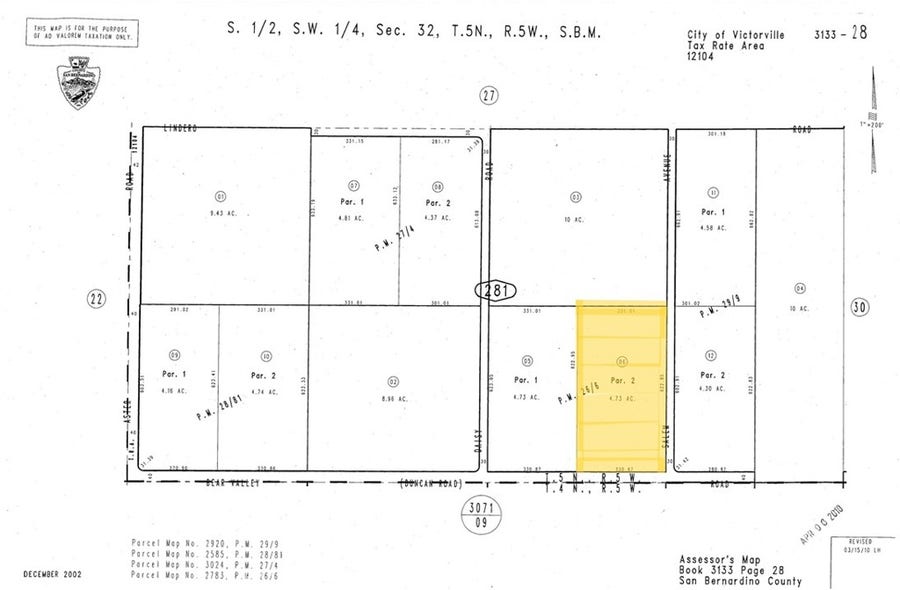 Property photo for 0 Bear Valley Road, Victorville, CA