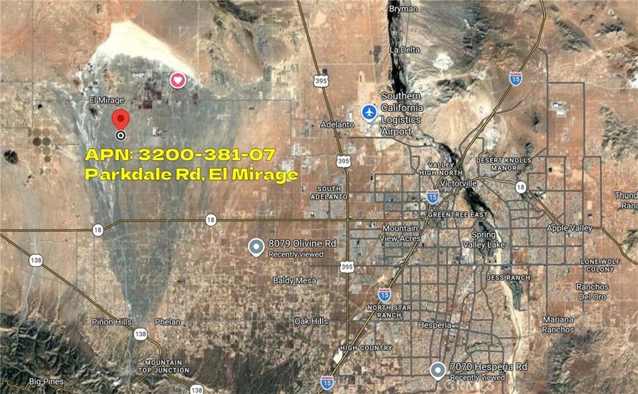Property photo for 0 Parkdale Road, El Mirage, CA