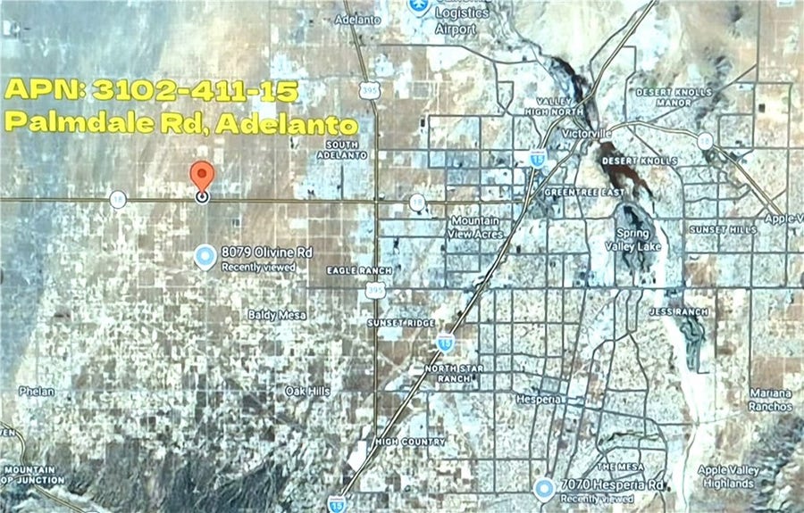 Property photo for 0 Palmdale Road, Adelanto, CA