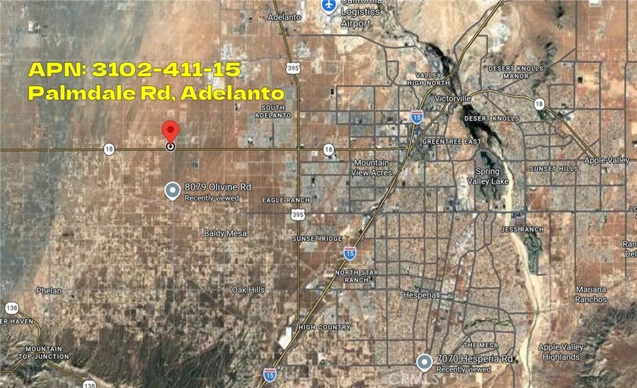 Property photo for 0 Palmdale Road, Adelanto, CA