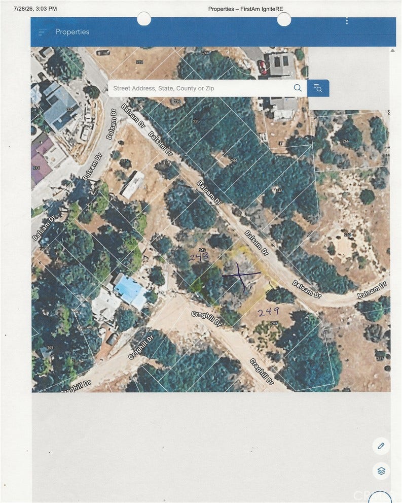 Property photo for 0 Balsam Way, Cedar Glen, CA