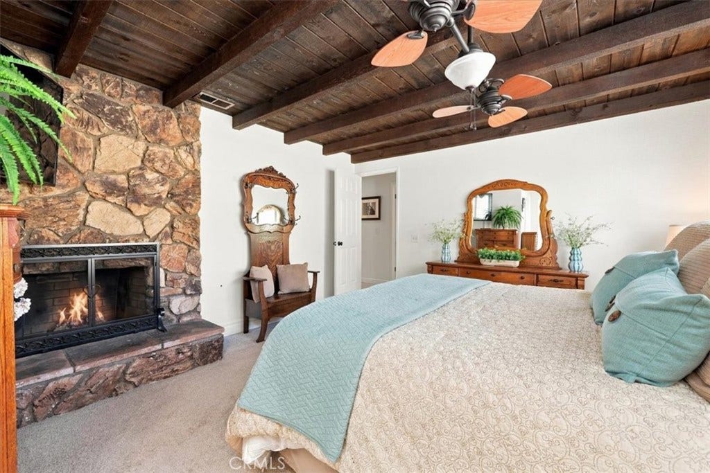 2791 Bronco Lane, Norco, CA 92860 Cozy gas fireplace in the primary bedroom