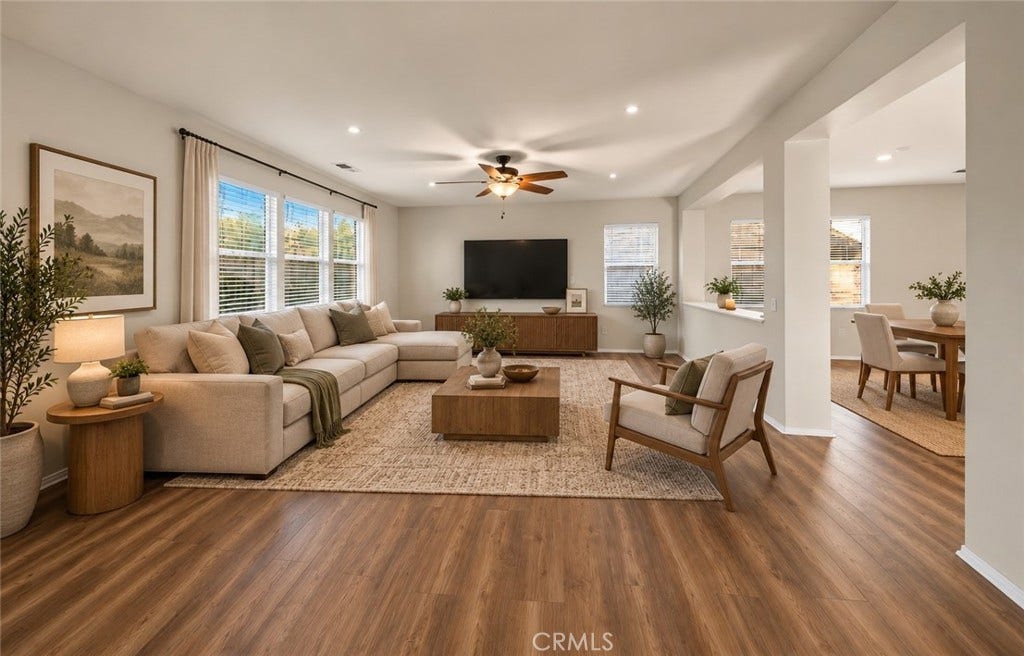 31826 livingston st, Menifee, CA 92584 VIRTUALLY STAGED: Furniture and dcor have been digitally added for illustrative purposes only. The property is currently unfurnished