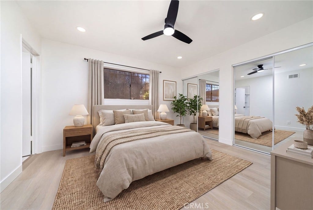 212 N Acacia Avenue, Rialto, CA 92376 Virtually Staged main Bedroom.