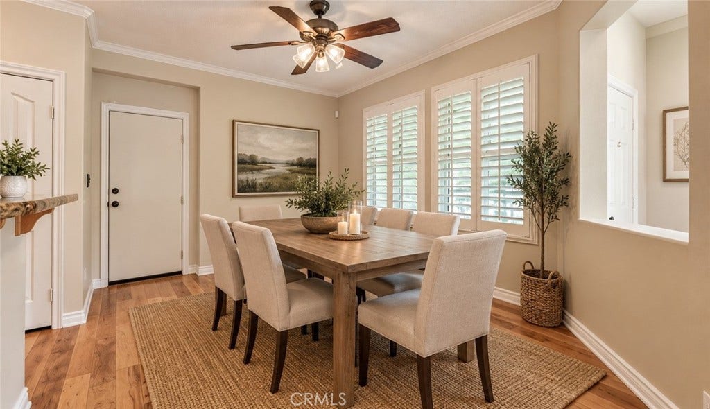 7353 Ellena W, #198, Rancho Cucamonga, CA 91730 Virtually staged dining room