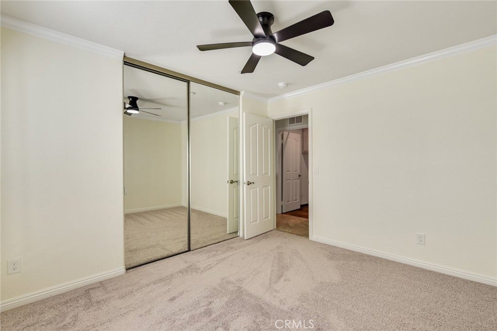 7353 Ellena W, #198, Rancho Cucamonga, CA 91730 Large mirrored closets in secondary bedroom #3