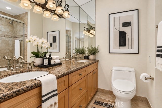 30902 Clubhouse, #23A, Laguna Niguel, CA 92677 Primary Bath: Virtually-staged